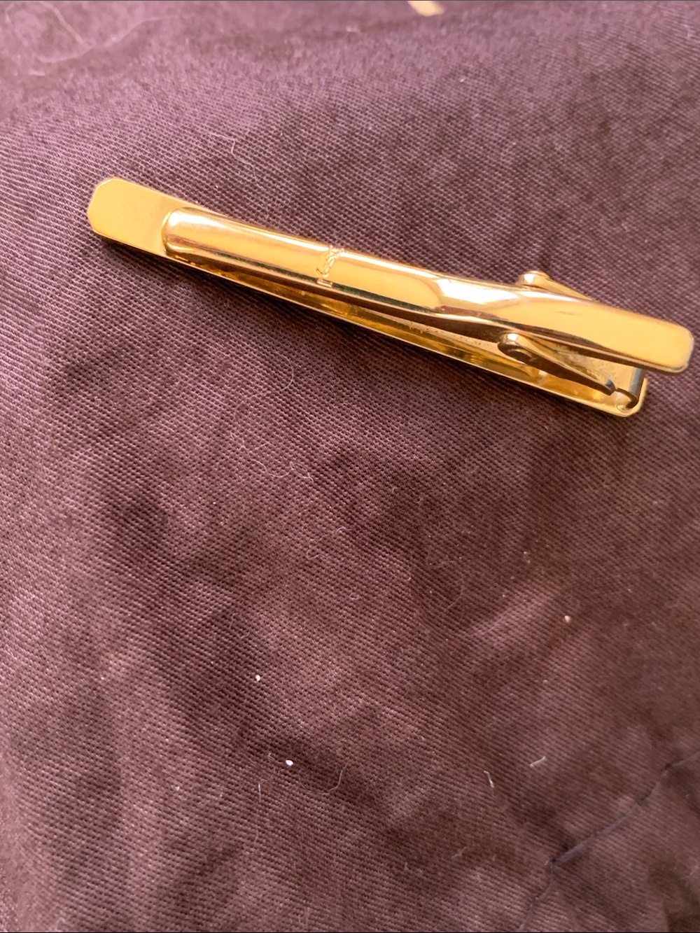 YSL Silver Gold Vintage Tie Money Hair Clip Barrette - Picture 4 of 5